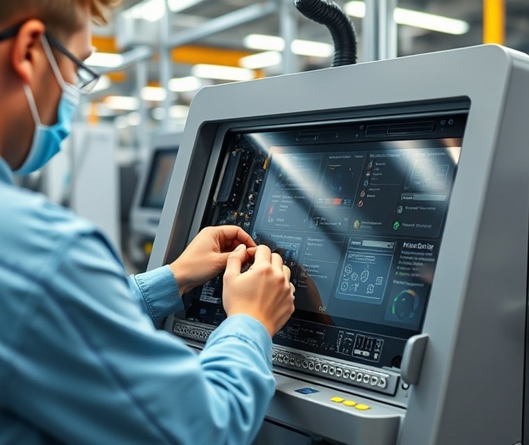 Línea de producción de terminales de autoservicio