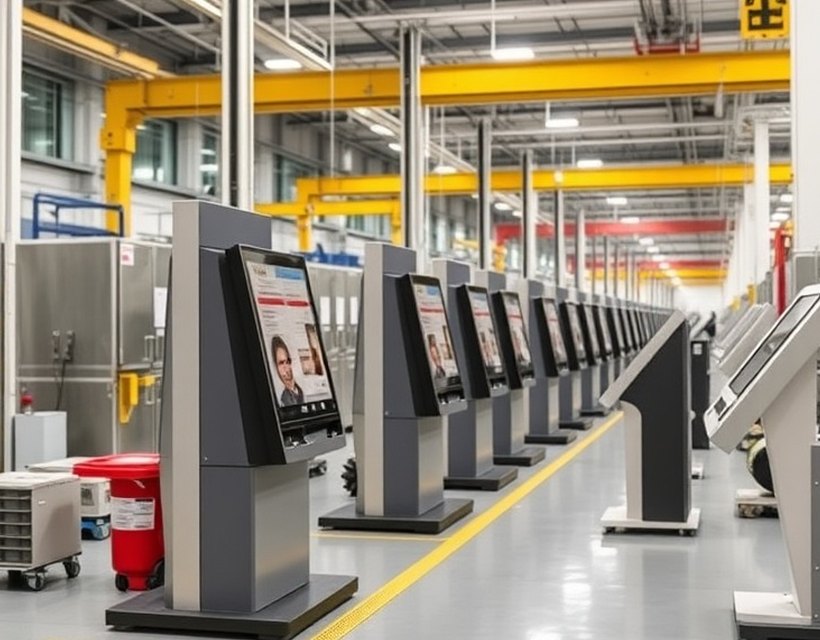 Línea de producción de terminales de autoservicio